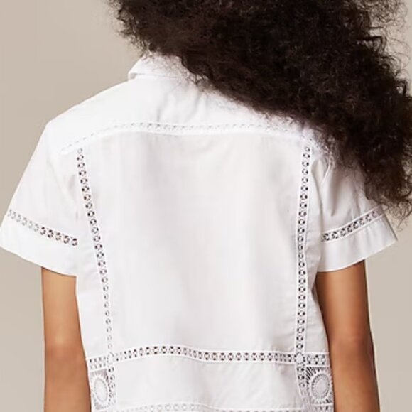 J. Crew Gamine eyelet-trim shirt Size 6 - Picture 2 of 11
